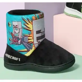 BIG W Minecraft Kids Boot Slippers offer