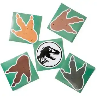 BIG W Jurassic World 5-Piece Dinosaur Foot Print Floor Vinyls offer