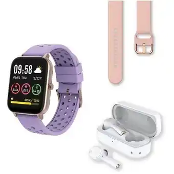BIG W NEW DGTEC 1.7-Inch Smart Watch Bundle - Purple/Pink offer