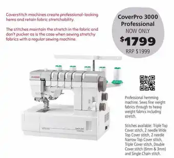 Janome Coverpro 3000 Professional offer