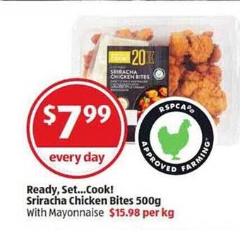 ALDI Ready Set...cook! Sriracha Chicken Bites offer