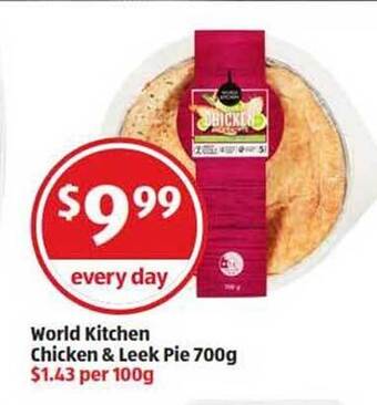 ALDI World Kitchen Chicken & Leek Pie offer