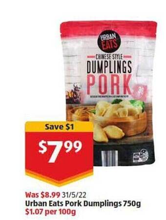 ALDI Urban Eats Pork Dumplings offer
