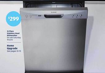 ALDI 12 Place Stainless Steel Dishwasher offer