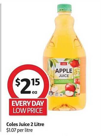 Coles Coles Juice 2 Litre offer