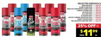 Autopro Selected Aerosols offer