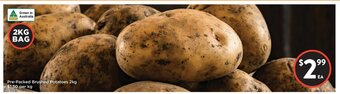 Foodworks Pre-Packed Brushed Potatoes 2kg offer