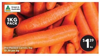 Foodworks Pre-Packed Carrots 1kg offer