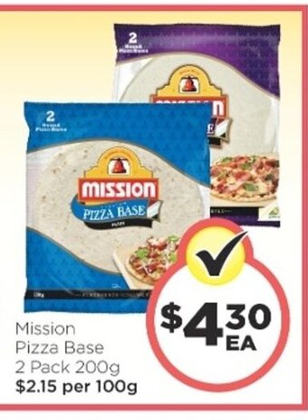 Foodworks Mission Pizza Base 2 Pack 200g offer
