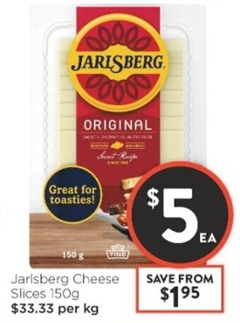 Foodworks Jarlsberg Cheese Slices 150g offer