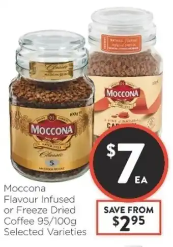 Foodworks Moccona Flavour Infused or Freeze Dried Coffee 95/100g Selected Varieties offer