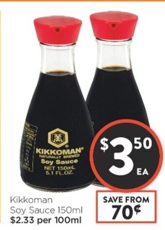 Foodworks Kikkoman Soy Sauce 150ml offer