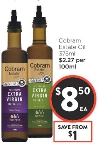 Foodworks Cobram Estate Oil 375ml offer