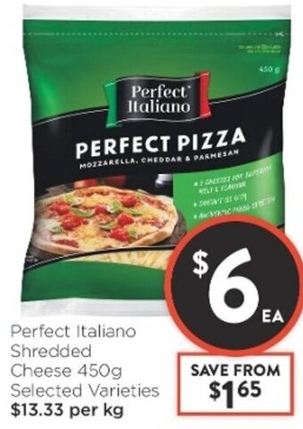Foodworks Perfect Italiano Shredded Cheese 450g Selected Varieties offer