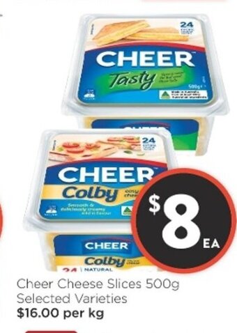 Foodworks Cheer Cheese Slices 500g offer