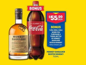 Bottlemart Monkey Shoulder Scotch Whisky offer