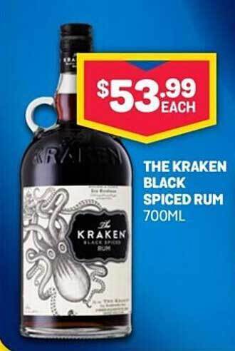 Bottlemart The Kraken Black Spiced Rum offer