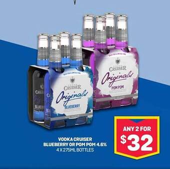 Vodka Cruiser Blueberry Or Pom Pom 4.6%