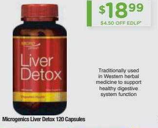 Chemist Warehouse Microgenics Liver Detox 120 Capsules offer