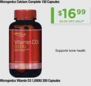 Microgenics Vitamin D3 1.000iu 200 Capsules