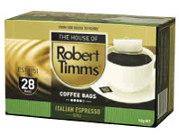 Coles Robert Timms Coffee Bags 28 Pack offer