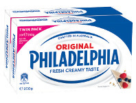 Foodworks Philadelphia Block Cream Cheese Twin Pack 2 Pack x 250g offer