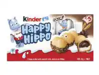 Coles Kinder Happy Hippo Multipack Biscuit Bars 5 Pack 105g offer