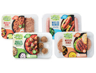 ALDI Earth Grown Meatless Mince 250g, Meatless Sausages 250g, Meatless Meatballs 250g or Meatless Burger 2pk/230g offer