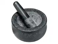 LivingStyles Avanti Solid Granite 20cm Low Profile Mortar and Pestle offer