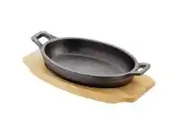 LivingStyles Pyrolux Pyrocast 21.7cm Oval Gratin with Maple Tray offer