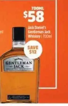 BWS Jack Daniel's Gentlman Jack Whiskey offer