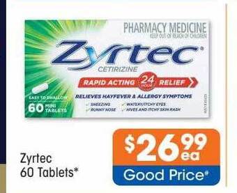 Good Price Pharmacy Zyrtec 60 Tablets offer