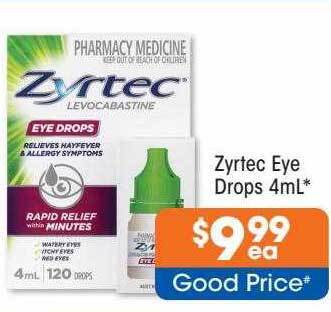 Good Price Pharmacy Zyrtec Eye Drops 4ml offer