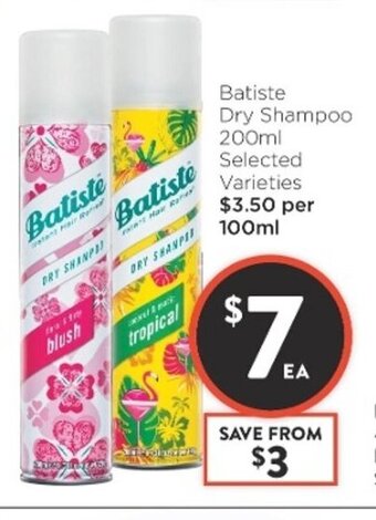 Foodworks Batiste Dry Shampoo 200ml offer