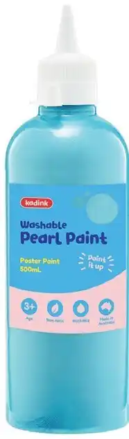 Officeworks Kadink Washable Pearl Paint 500mL - Blue offer