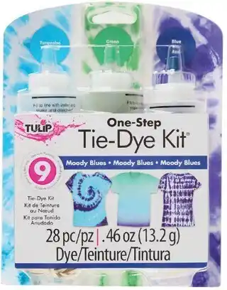 Officeworks Tulip 3-Colour One-Step Moody Blues Tie-Dye Kit offer