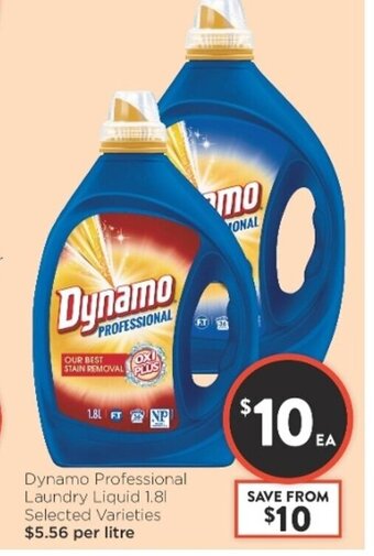 Foodworks Dynamo Professional Laundry Liquid 1.8L offer