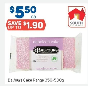 Foodland Balfours Cake Range 350-500g offer