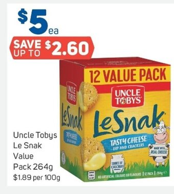 Foodland Uncle Tobys Le Snak Value Pack 264g offer