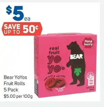 Foodland Bear YoYos Fruit Rolls 5 Pack offer