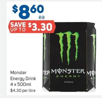 Monster Energy Drink 4x500ml