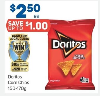 Foodland Doritos Corn Chips 150-170g offer