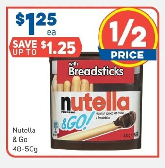 Foodland Nutella & Go 48-50g offer