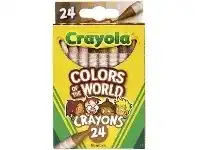 Officeworks Crayola Colours of the World Crayons 24 Pack offer