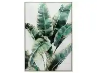 LivingStyles "Strelitzia Palm" Framed Hand Painted Canvas Wall Art, No.2, 120cm offer