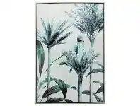 LivingStyles Suzy Macaw Palm Framed Hand Painted Canvas Wall Art, Right, 120cm offer