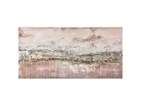 LivingStyles "Geo Rocky" Stretched Hand Painted Abstract Canvas Wall Art, 120cm offer