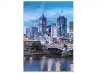 LivingStyles "Attractive Places" Framed Canvas Wall Art Print, Melbourne Skyline, 110cm offer