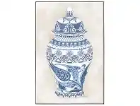 LivingStyles "Hampton Vase" Framed Hand Painted Canvas Wall Art, No.2, 90cm offer