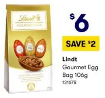 BIG W Lindt Gourmet Egg Bag 106g 131678 offer